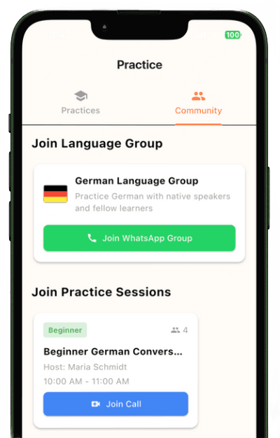 AI tutor practice interface
